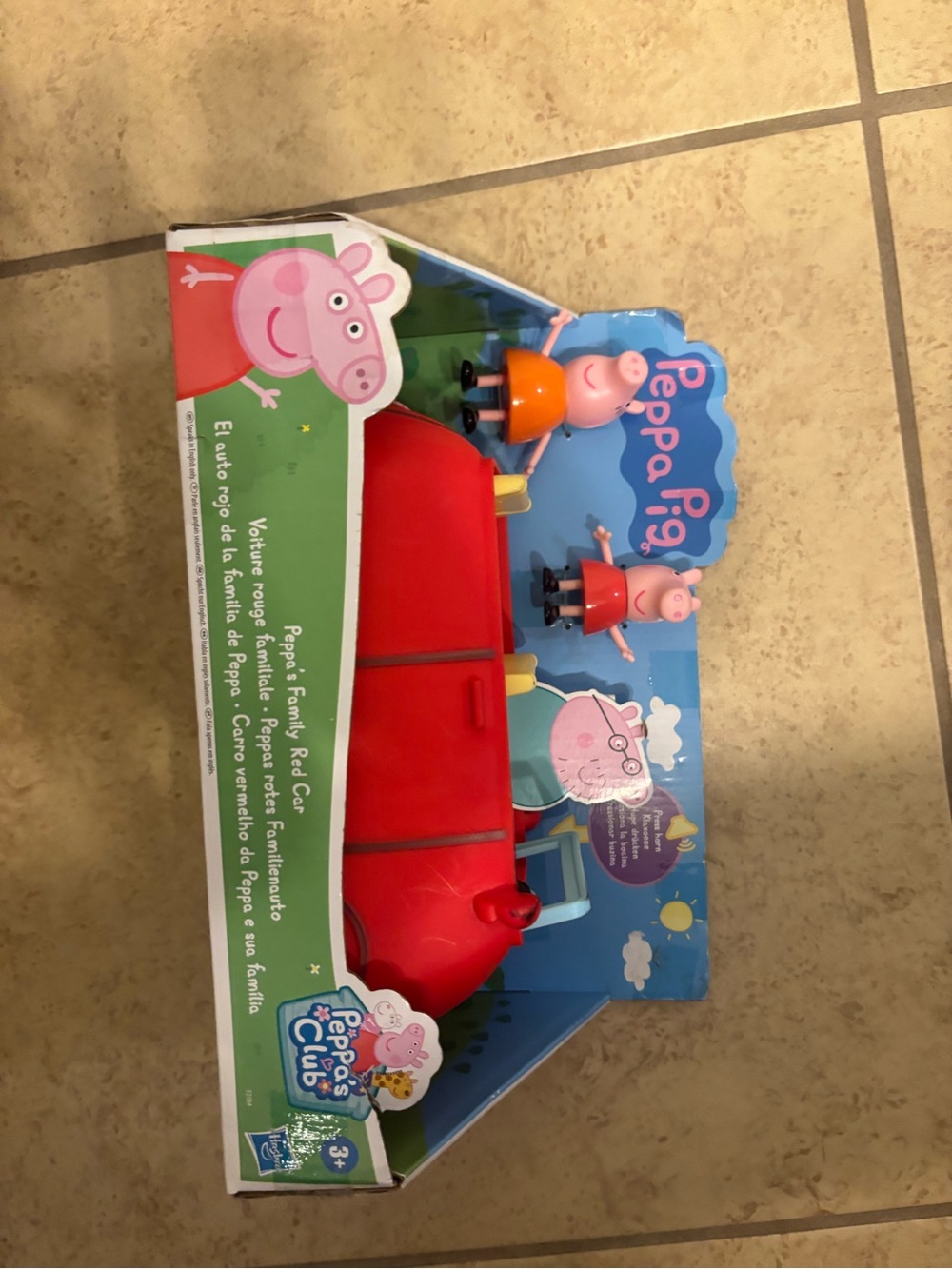 Peppa Pig Red Play Car with Pink Character Figures - Peppa Pig